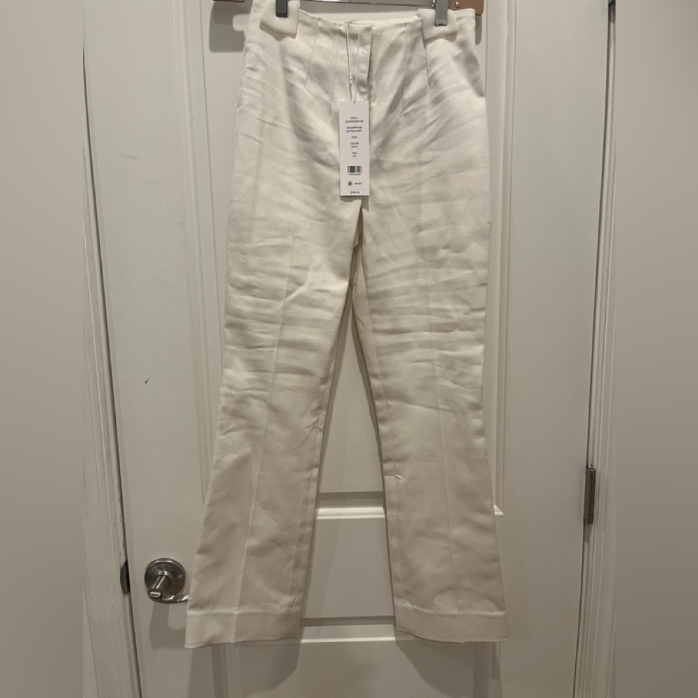 NWT Veronica Beard ALTHEA PANT 00 White (Dove)
